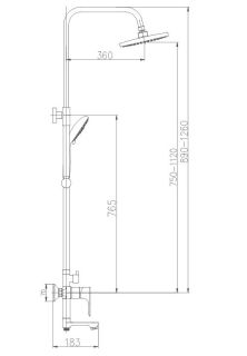 Душевая стойка Haiba HB2415 хром